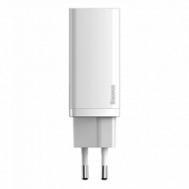 Адаптер Baseus GaN Lite Quick Charger C+С 65W EU White (CCGAN2L-E02)