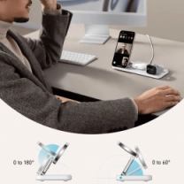 Бездротова зарядна станція ANKER MagGo Wireless Charging Station 15W 3-in-1 Pad (Білий)