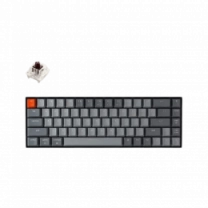 Клавиатура механическая Keychron K6 68Key, Gateron G Pro Brown, Hot-swap, BT/USB-A, EN/UKR, RGB, чорний