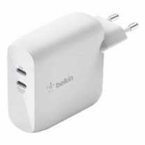Адаптер Belkin GAN (50+18W) Dual USB-С, white (WCH003VFWH)