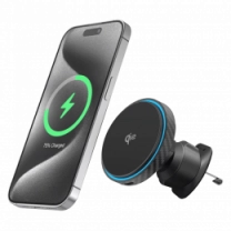 Держатель в машину с беспроводным ЗП Proove Graphite Circle Qi2 15W