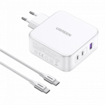 Адаптер UGREEN CD289 GaN Fast Charger 140W with Cable White (15339)