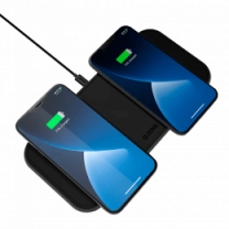 Зарядна станція Zens Dual Aluminium Wireless Charger Black USB-C 30W PD Wall Charger (ZEDC10B/00)