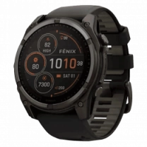 Спортивний годинник Garmin Fenix 8 47mm Solar Sapphire Carbon Gray DLC Titan w.Black/Pebble Gray S.Band (010-02906-10/11) UA UA