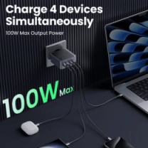 Адаптер UGREEN X565 Nexode Air USB-A+3xUSB-C 100W GaN Tech Fast Charger Space Gray (35043)