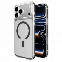 Чохол Puro Cover in TPU+PC "LITE MAG" with Magsafe for iPhone 17 Pro, Тransparent and dark grey PUIPC17P63LITEMDKGR