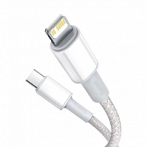 Кабель Baseus High Density Braided Type-C to Lightning PD 20W 2m White (CATLGD-A02)