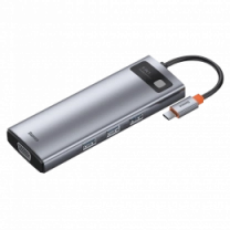 Хаб Baseus Multifunctional Metal Gleam 9- in-1 Type-C (Gray) (CAHUB-CU0G)