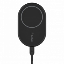 Автомобільний тримач Belkin Car Mount MagSafe Charging Qi, black (Without car charger)WIC004BTBK-NC