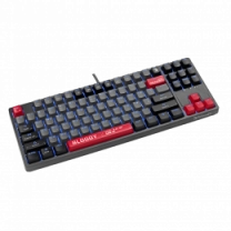 Механічна ігрова клавіатура Bloody S87 (Energy Red), червоні світчі, RGB підсвічування клавіш, USB,