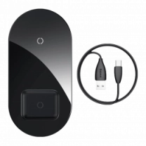 Зарядна станція Baseus Simple 2in1 Wireless Charger Black (WXJK-C01/WXJK-01)