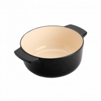 Каструля чавунна з кришкою KitchenAid, 22 см, 3,3 л, чорна (CC006058-001)