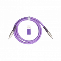 Кабель USB-A/USB-C > USB-C заряджання/синхронізації Keychron, 1м, Type-C, Double-Sleeved Geek, фіолетовий