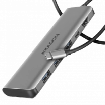 Хаб концентратор AXAGON HMC-5H USB-C 5Гбіт/с 5in1 hub, Сірий