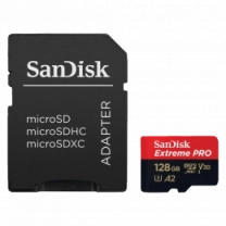 Карта пам'яті SanDisk Extreme Pro microSDXC 128GB UHS-I U3 + SD адаптер (SDSQXCD-128G-GN6MA)