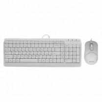 A4Tech Fstyler F1512 , комплект дротовий клавіатура з мишою, USB, білий колір